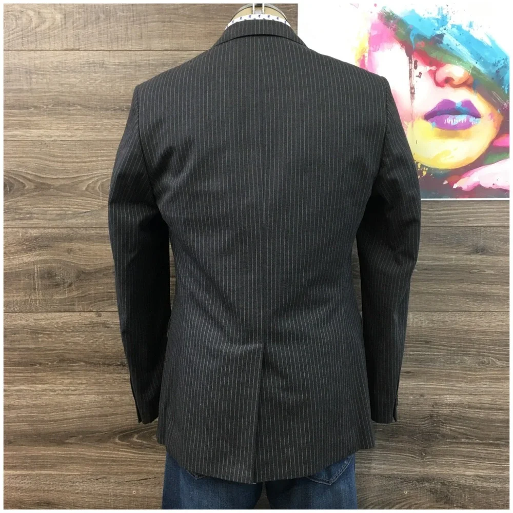 BANANA REPUBLIC Mens Blazer Sport Coat Casual Jacket Size 40R‎ Gray Cotton Suit